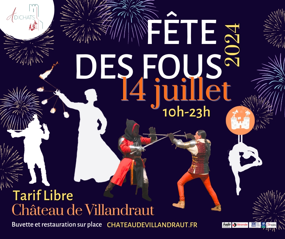 {"en":"Festival of Fools at Villandraut Castle","fr":"Fête des fous au château de Villandraut"}